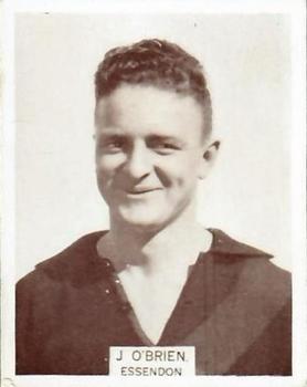 1933 Wills's Victorian Footballers (Large) #181 Jock O'Brien Front